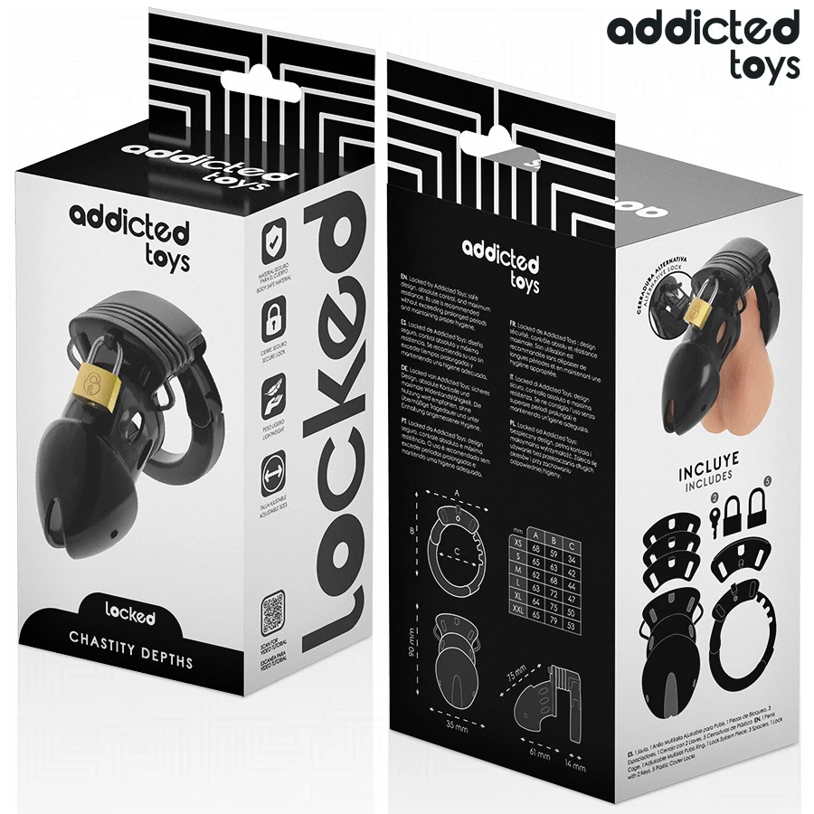 ADDICTED TOYS LOCKED - CHASTITY DEPTHS PENIS CAGE 7.5 CM
